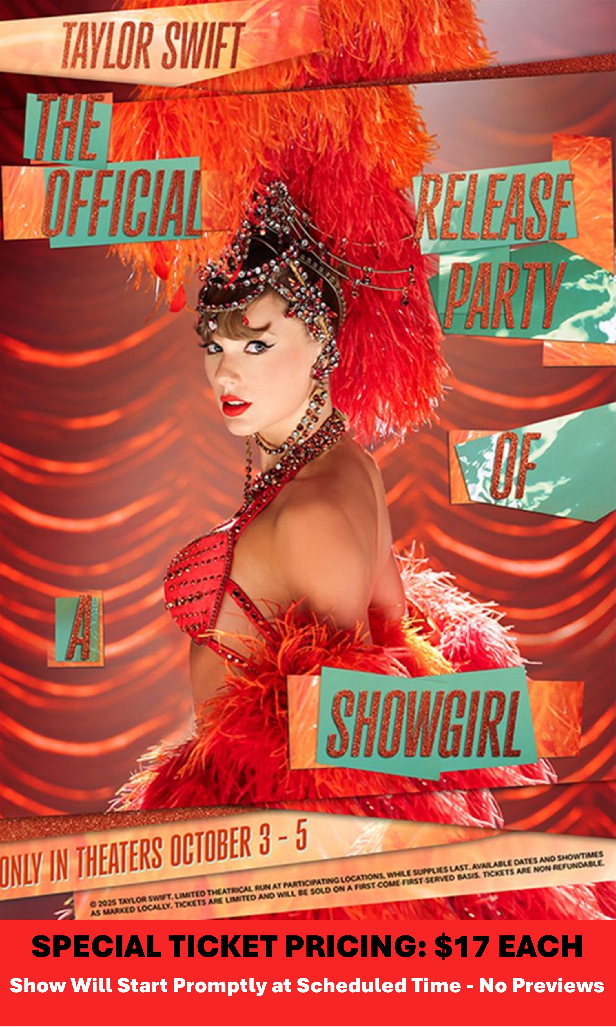 Taylor Swift: The Official Release Party of a Showgirl Poster